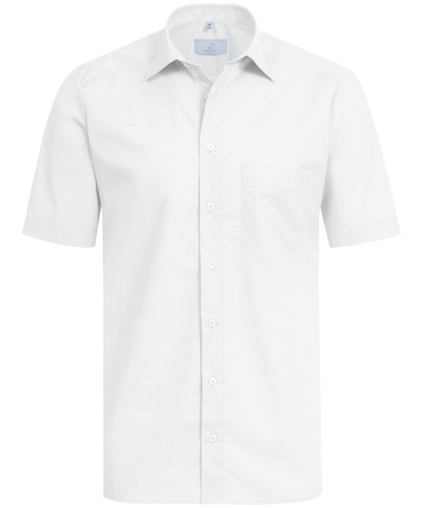 Herren-Hemd regular fit mit Stretch Kurzarm, Farbe: weiß