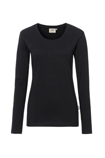Damen Longsleeve Hakro Mikralinar, Farbe: schwarz