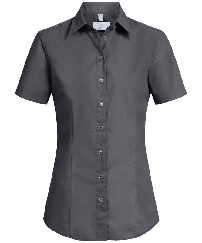 Damen-Bluse regular fit Kurzarm mit Stretch