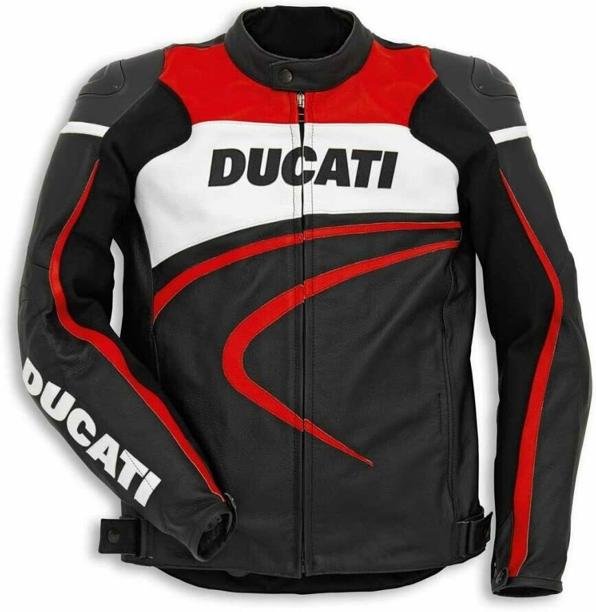 5 Ce Approved Protections Ducati Racing Motorbike Leather Jacket in Cowhide 