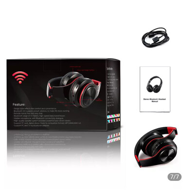 Headphone Bluetooth headset wireless stereo 
WIRELESS HEADPHONES.(MICROPHONE,FOLDABLE)