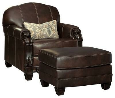 Embrook Signature Design 2 Piece Chair Ottoman Set