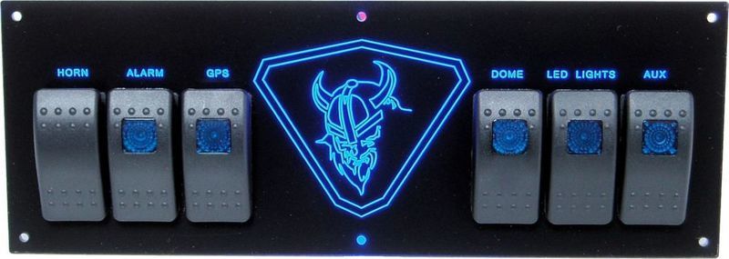 Backlit Yamaha Viking Switch Panel Fully Wired With 6 Carling Switches