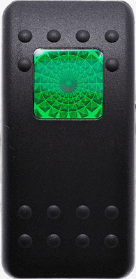 Carling Contura II SPST ON/OFF Lighted - GREEN