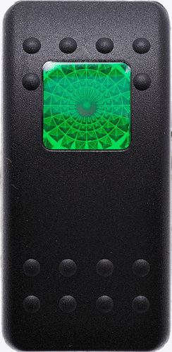 Carling Contura II SPST ON/OFF Lighted - GREEN