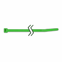 4" Cable Tie Neon Green 18# 10/Bag