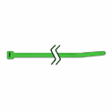 7" Cable Tie Neon Green 50# 10/Bag