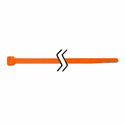4" Cable Tie Orange 18# 10/Bag