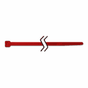 4" Cable Tie Red 18# 10/Bag