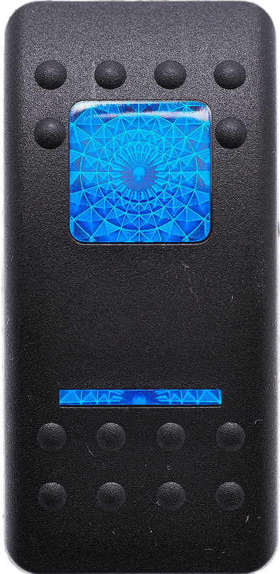 Carling Contura II SPDT ON-OFF-ON Dual Lighted Switch - BLUE