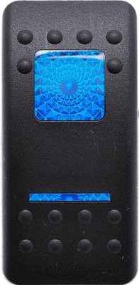 Carling Contura II SPDT ON-OFF-ON Dual Lighted Switch - BLUE