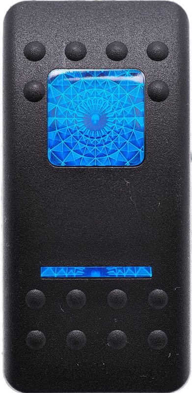 Carling Contura II SPDT ON-OFF-ON Dual Lighted Switch - BLUE