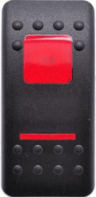 Carling Contura II SPDT ON-OFF-ON Dual Lighted Switch - RED