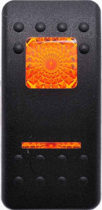 Carling Contura II SPDT ON-OFF-ON Dual Lighted Switch - AMBER