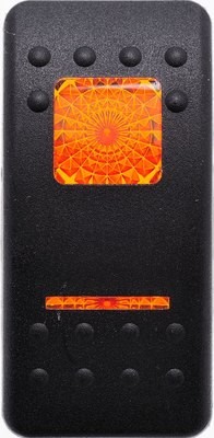 Carling Contura II SPDT ON-OFF-ON Dual Lighted Switch - AMBER