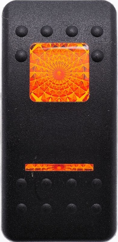 Carling Contura II SPDT ON-OFF-ON Dual Lighted Switch - AMBER