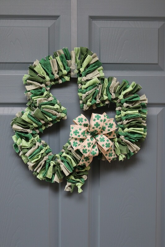 Shamrock Rag Wreath