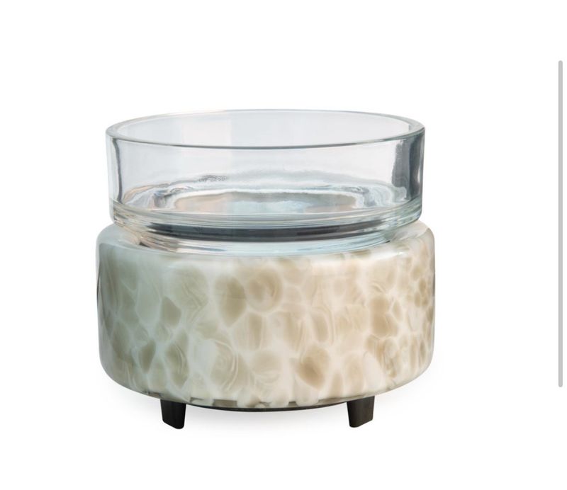 2-in-1 Swirl Glass Warmer
