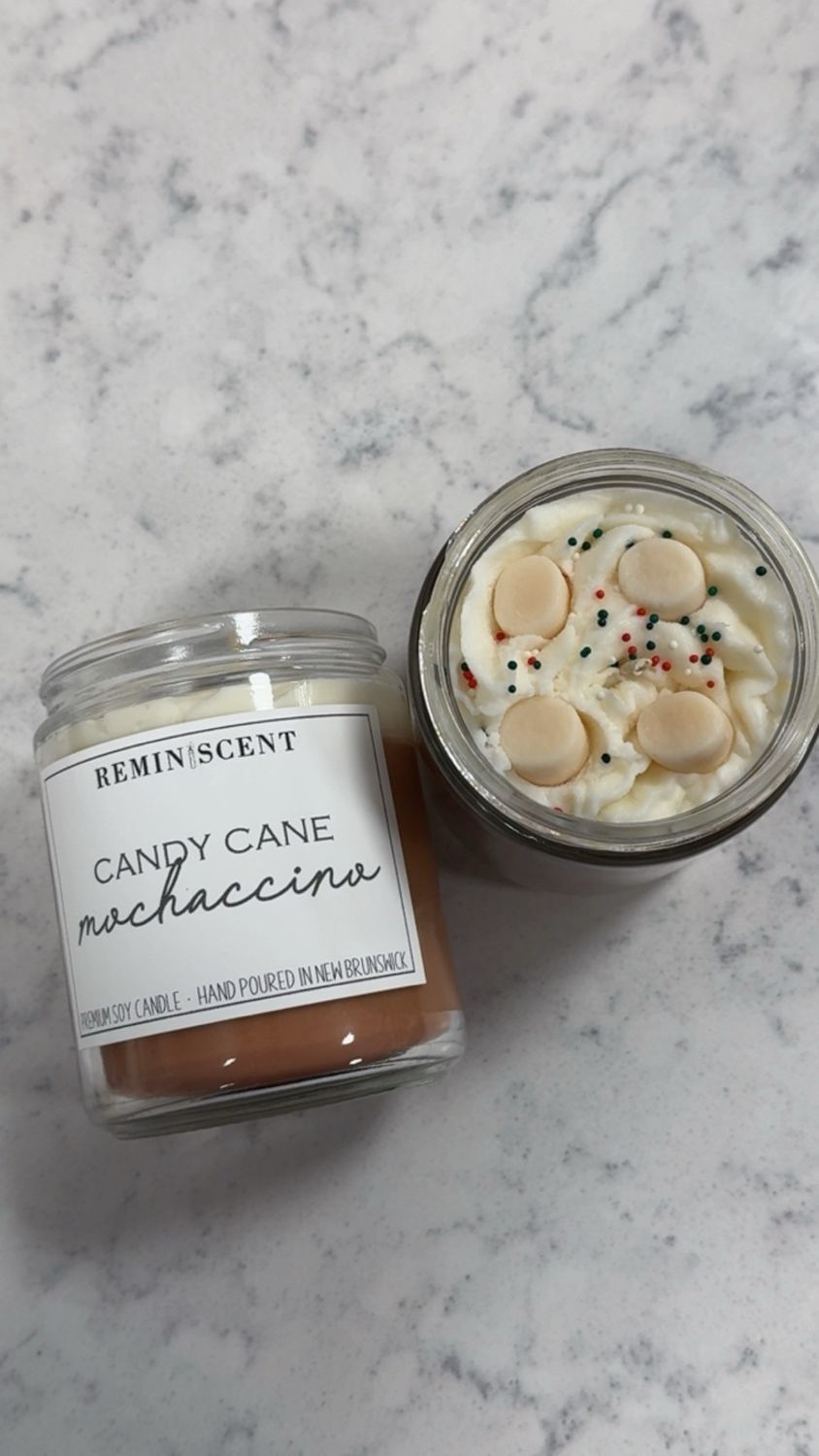 Candy Cane Mochaccino Candle Candy Cane Mochaccino Candle