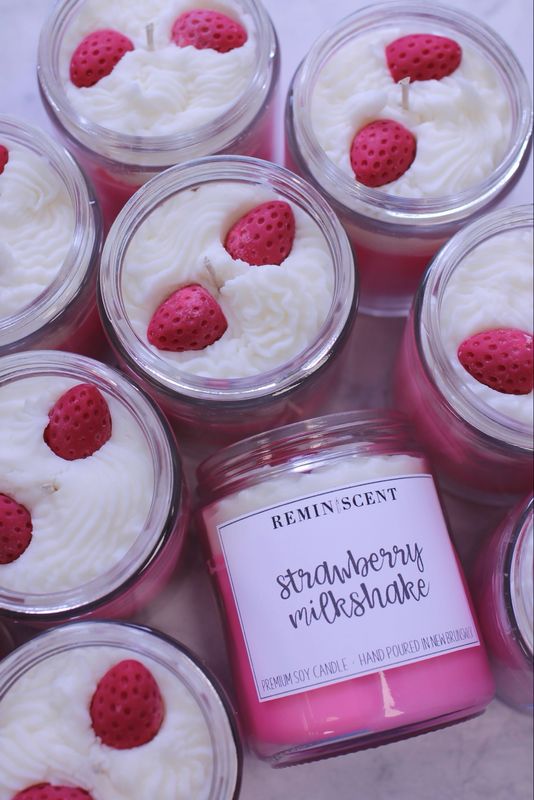 Strawberry Milkshake Candle