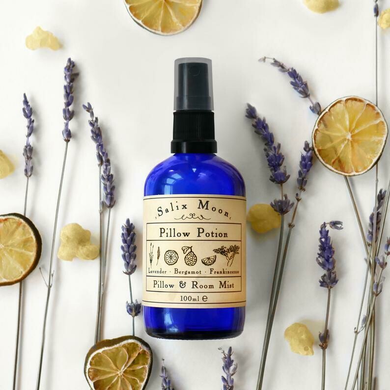 Lavender, Frankincense & Bergamot Pillow Potion | Calming Sleep Spray | Room Mist - Salix Moon Apothecary