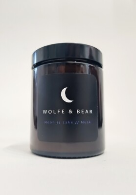 Moon/ Lake/ Musk  Candle - Medium Amber Jar