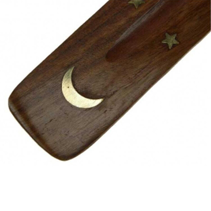 Moon Wooden Incense Stick Holder