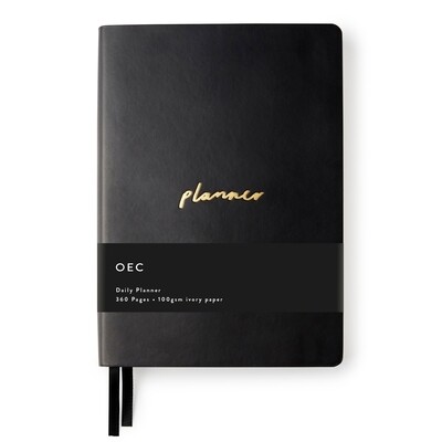Daily Planner in Black & Gold