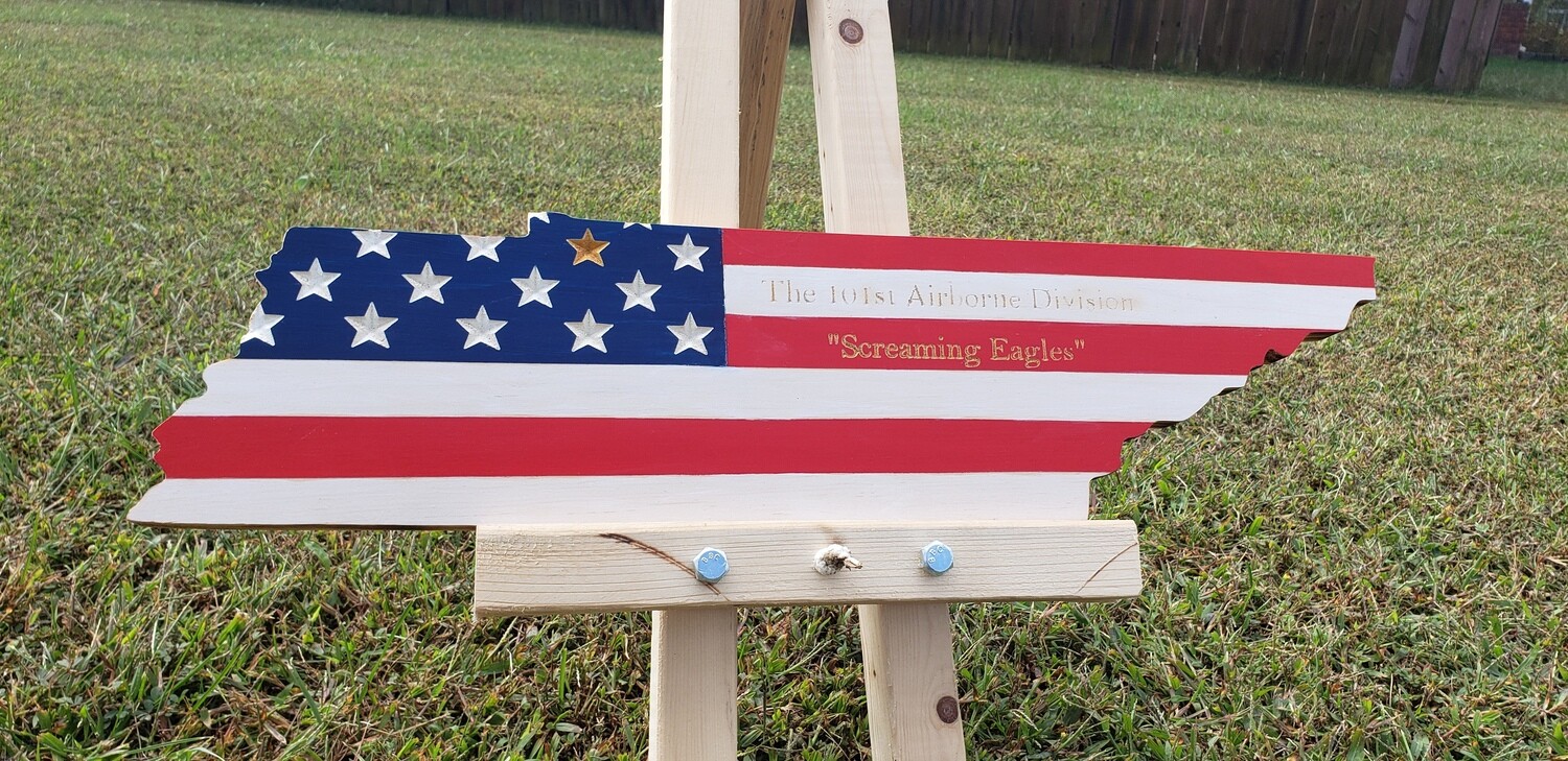 State Shaped American Flag