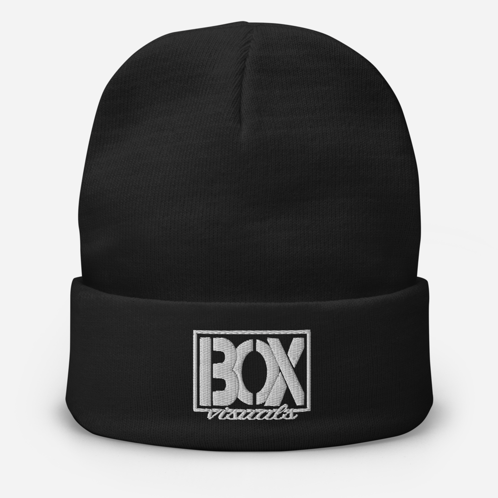 Embroidered Box Beanie