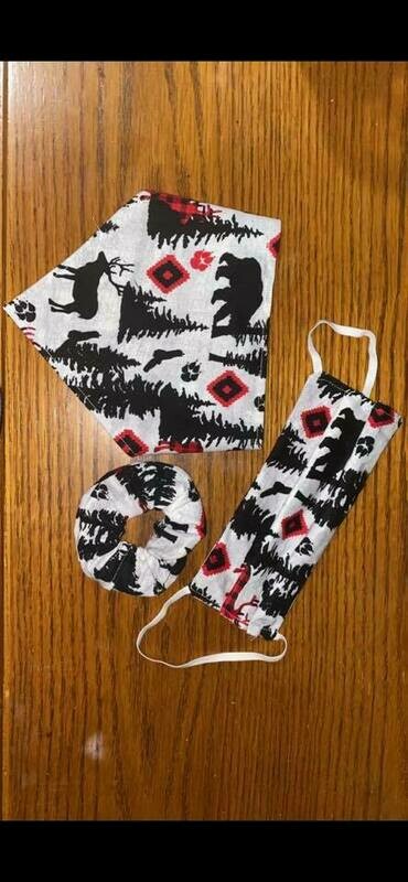 White, Black, Red Forest Set of 3
