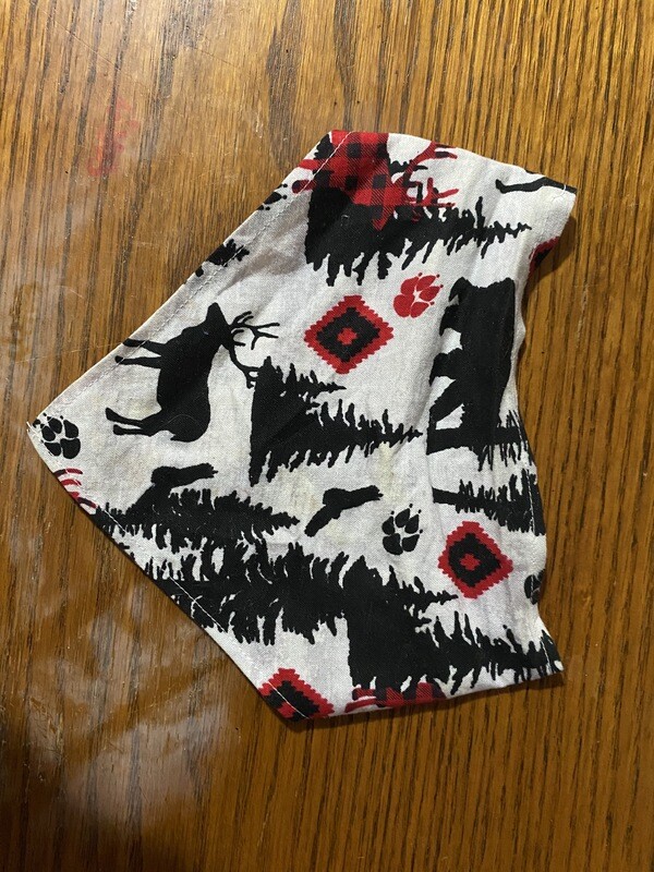 White, Black, Red, Forest Print