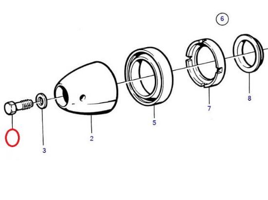 Volvo Penta Duoprop A, B, C and J Prop Cone Bolt (852216-16mm) Volvo Penta Duoprop A, B, C and J Prop Cone Bolt (852216-16mm)