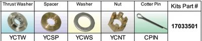 Solas 17033501 Yamaha Outboard Propeller Nut Kit 25-60hp