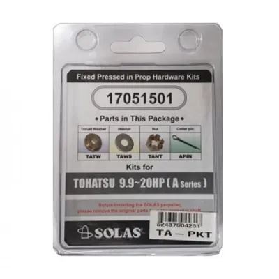Solas 17051501 Tohatsu Propeller Hardware Kit for use with 9.9-20 HP motors.