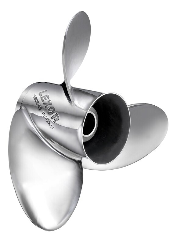 SOLAS L3 Plus Rubex Lexor Stainless 3 Blade 15 3/4 X 21 RH Propeller 9571-158-21