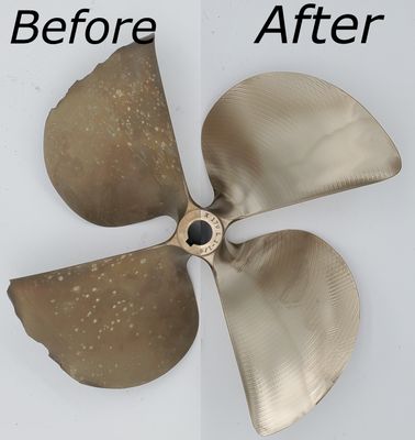 OJ PROPELLER REPAIR - 4 Blade - Diameter Between 13.75" - 15.75"  - Two-Way Shipping Included