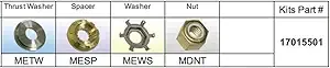 SOLAS 17015501A Mercury Propeller Nut Kit 90-300 HP