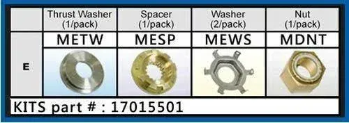 SOLAS 17015501A Mercury Propeller Nut Kit 90-300 HP
