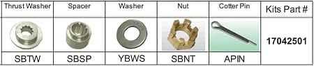 Suzuki Propeller Nut Kit 20 - 30 hp 17042501