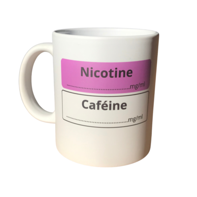 Mug Blanc "NICOTINE / CAFEINE"