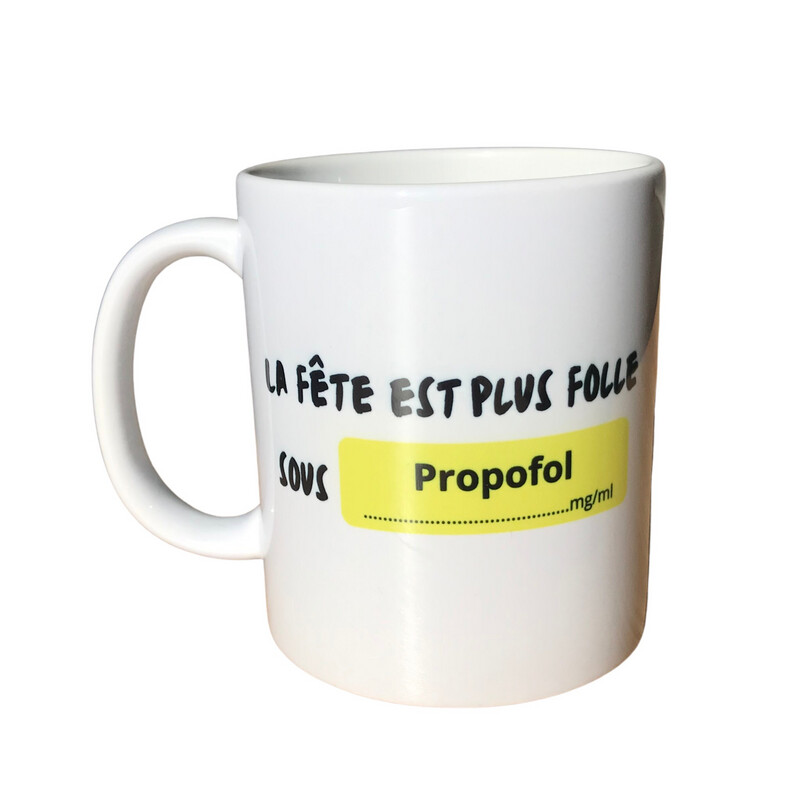 Mug Blanc &quot;La fête est plus folle&quot;