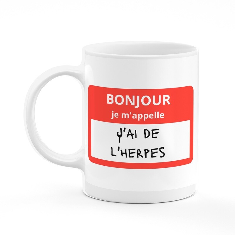 Mug blanc &quot;My name is&quot;