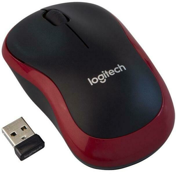 Logitech M185 Wireless piros Egér