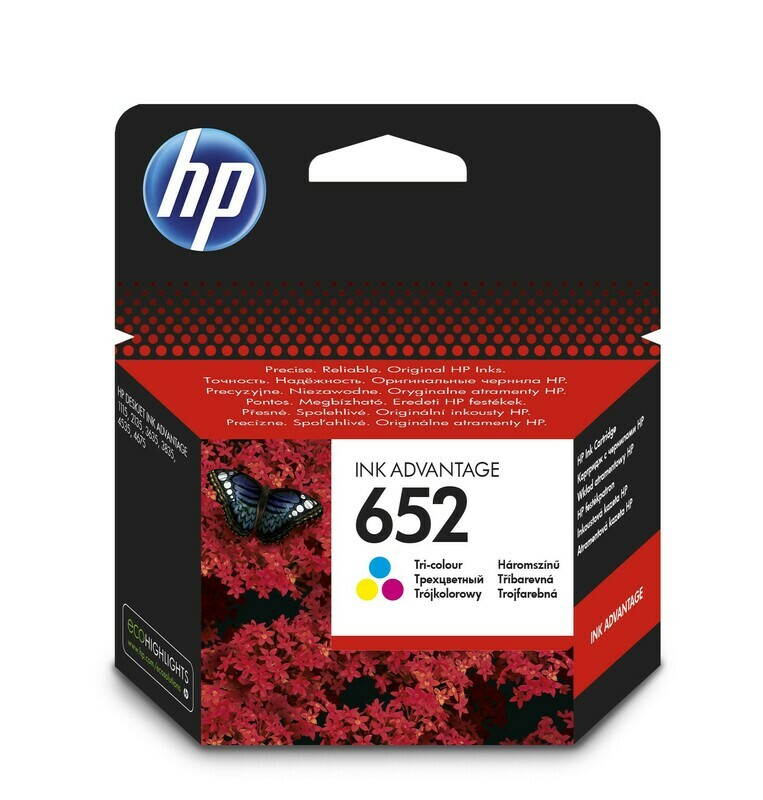 HP F6V24AE szines no.652 Tintapatron