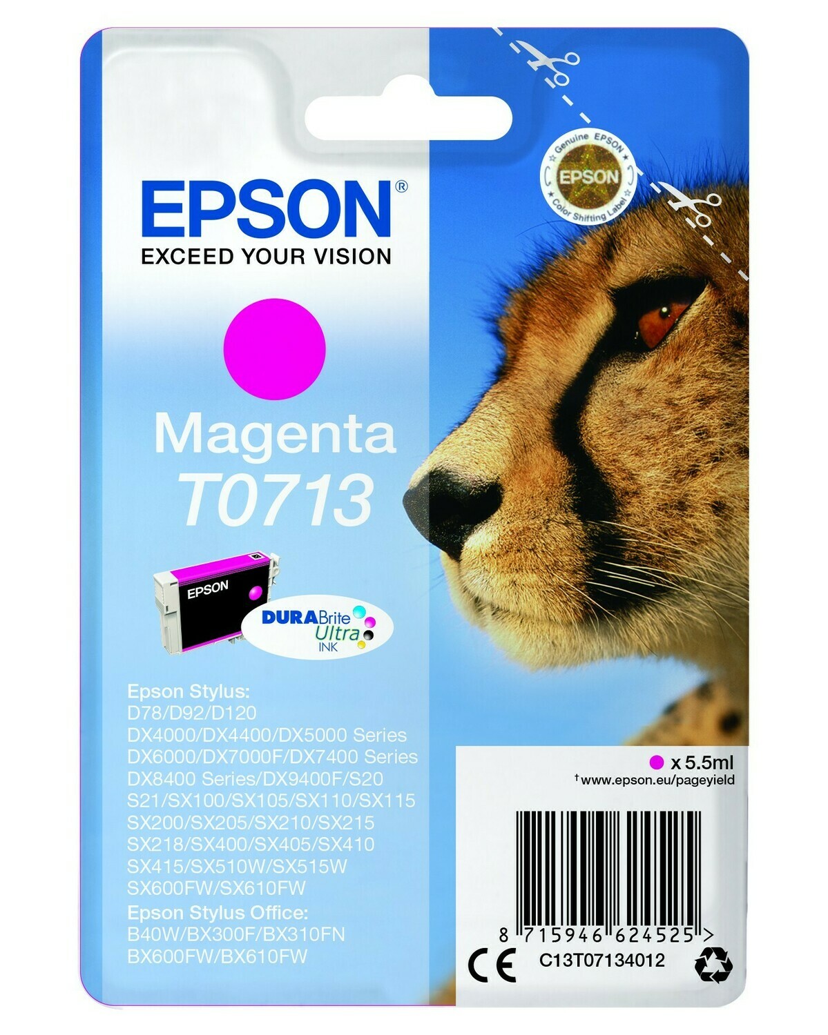 Epson T071340 Magenta D78 Tintapatron