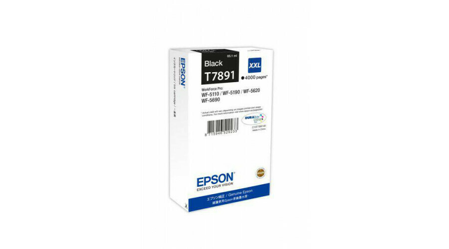 Tintapatron Epson T7891 Black 4K XXL