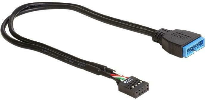 Delock 83281 USB 2.0F USB 3.0M 19pin káb