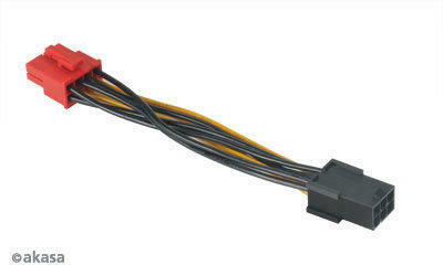 Akasa AK-CB052 6pin-&gt;8pin 10cm PCIe tápkábel
