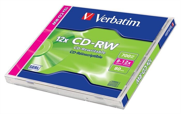 Verbatim újraírható 8x-12x CD-RW